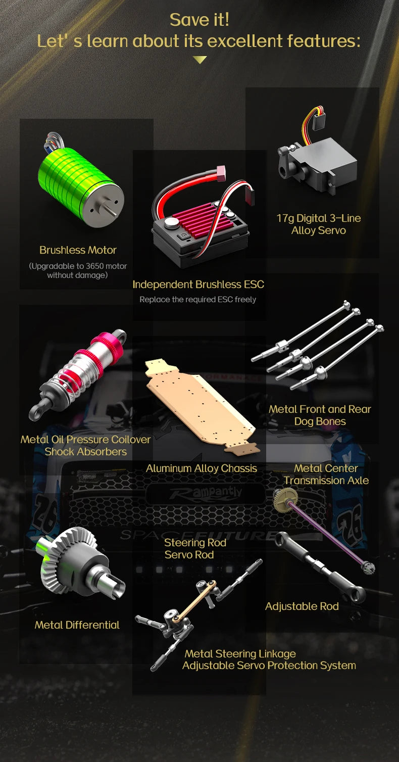 JJRC C8803 C8805 RC Car 4x4 Super Brushless 50/60/70KM/H 4WD High Speed RC Off-Road Car Children and Adults Toys