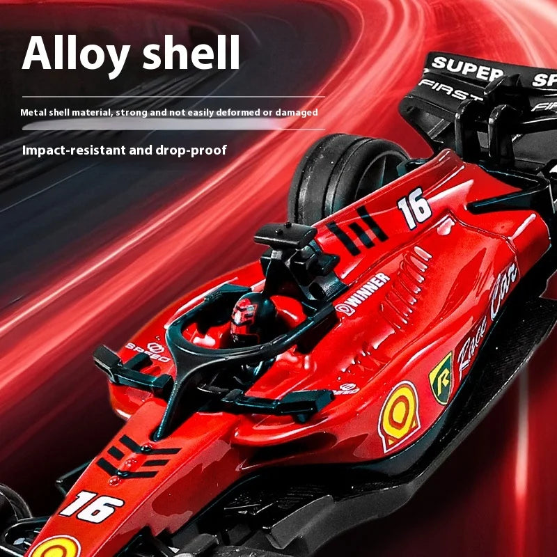 New RC car August Product 1:64 Mini Alloy Car Model, Adjustable Lighting Formula Racing, Children's Remote Control Car