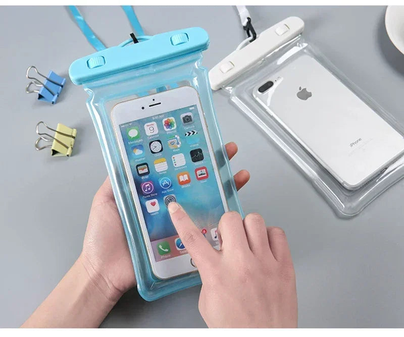 Waterproof Swimming Mobile Phone Cases Macron AirBag Hanging Neck Cases Diving Skiing Universal Phone Bag for All Phones 7 Inch