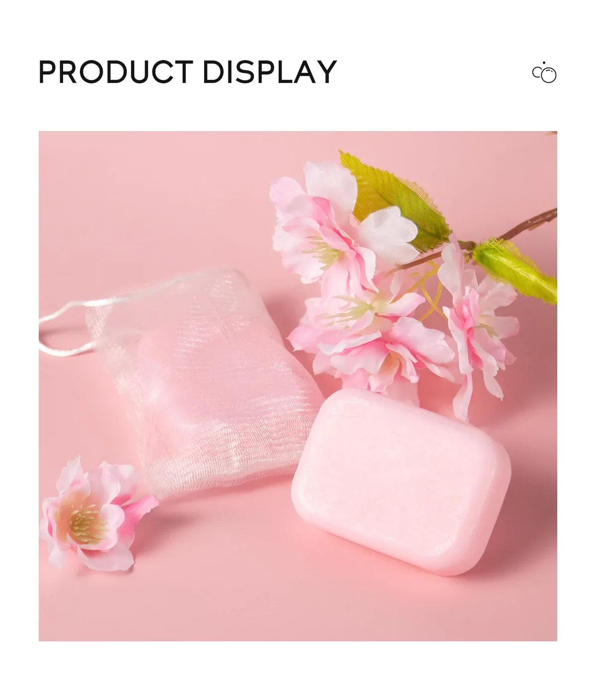 Laikou Sakura Handmade Facial Soap Cleans Skin Shower And Removes Bacteria 99.9% Travel Be Carried For Adults And Children 90g