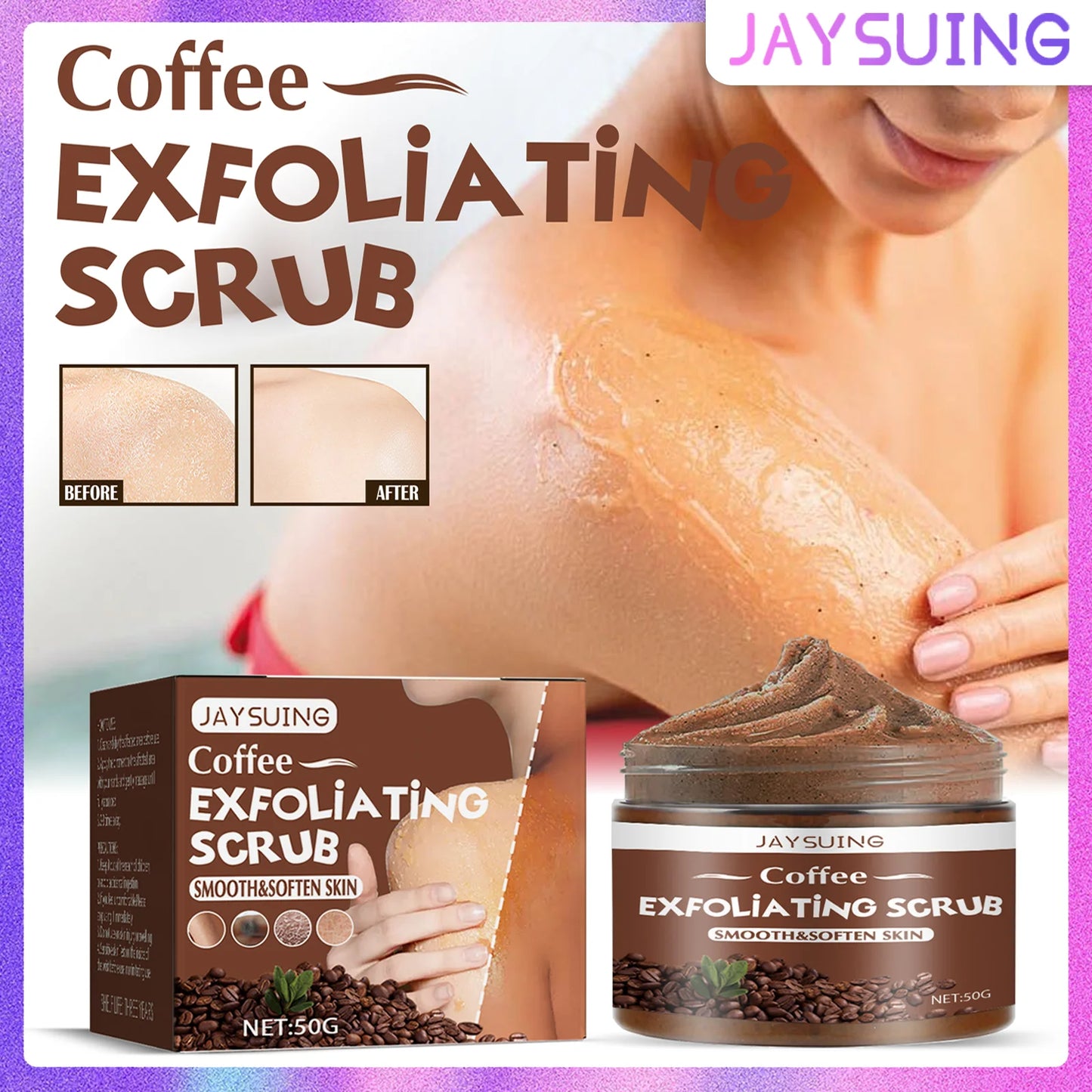 Coffee Scrub Body Exfoliating Black Pigment Cleansing Elbow Underarm Knee Reduces Rough Dull Dead Skin Scrub Cleansing Cream