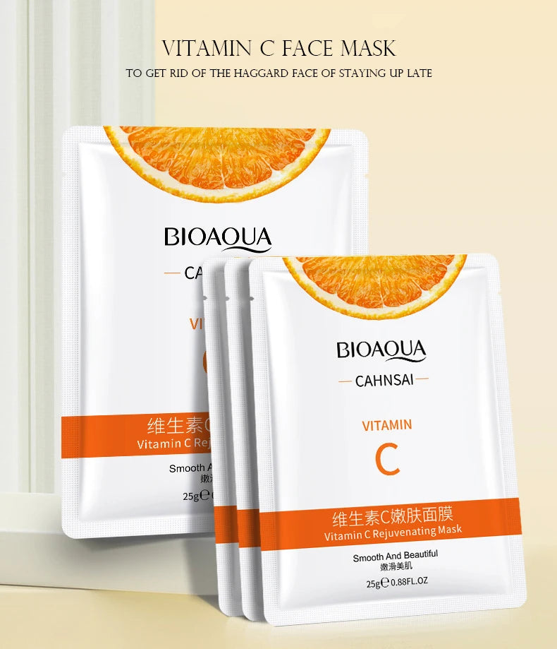 30pcs BIOAQUA skincare Face Masks Women Face skin care Sheet Mask Moisturizing Anti-wrinkle Hydrating Snail Korean Facial Mask