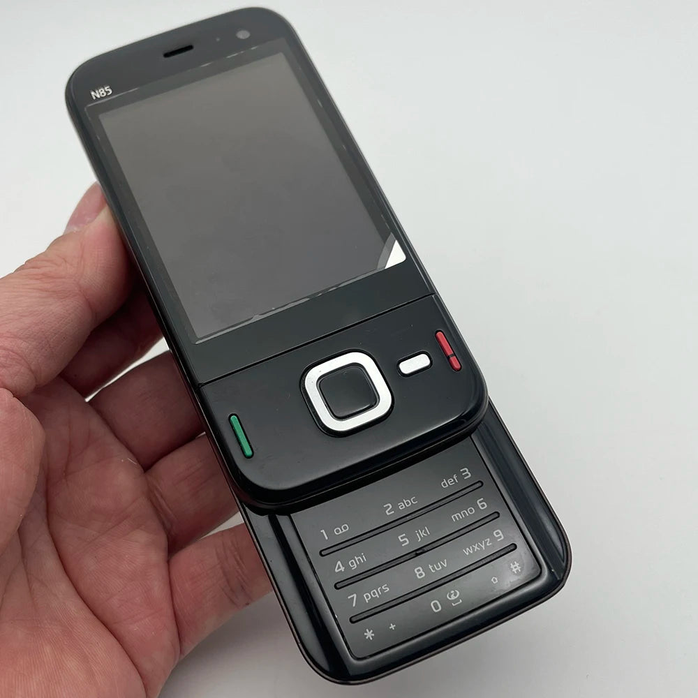 Original N85 GSM 2G 3G Slider Mobile Cell Phone 2.6'' 5MP More Languages English Keyboard Only.Old Symbian Smartphone Unlocked.