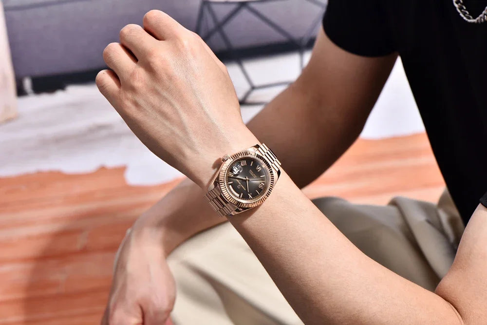 PAGANI DESIGN DD36 Men's Watches Rose Gold Luxury Automatic Watch For Men Mechanical Wristwatches Sapphire Mirror Clock Gift Man