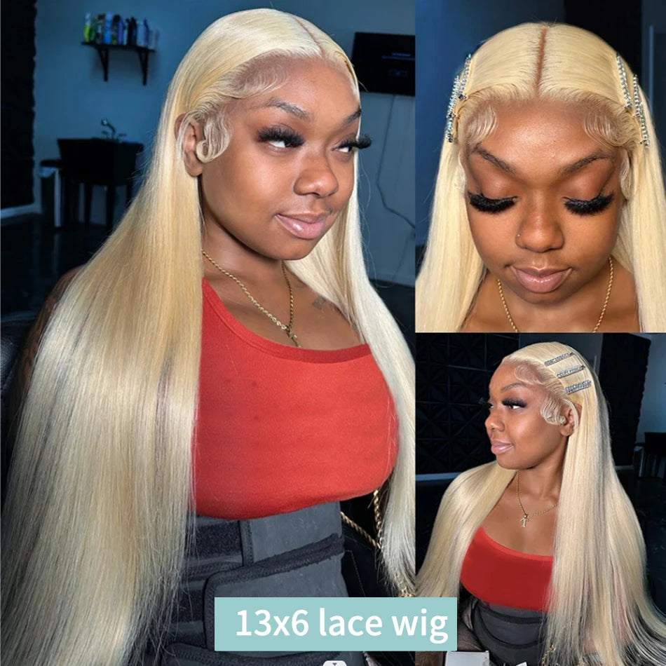 Blonde 613 13x6 HD Lace Frontal Wig 13x4 Lace Front Human Hair Wigs Pre plucked Straight Human Hair Wigs For Women