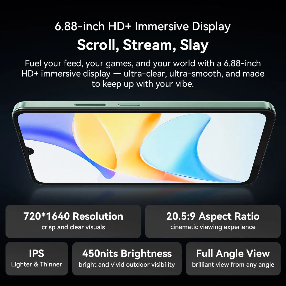 Blackview SHARK 6 AI Smartphone Android 15 Unisoc T8100 5G Mobile Phone 6.88'' Display 120Hz, 8+16GB RAM,128GB+2TB ROM, 5000mAh