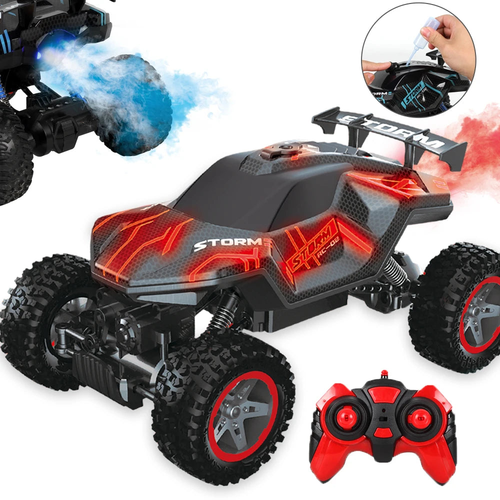 1:16 RC Car 2.4G Four Wheel Drive High-Speed Remote Control Drift Racing Car With LED Lights 4WD RC Car Model Toys for Boys Kid