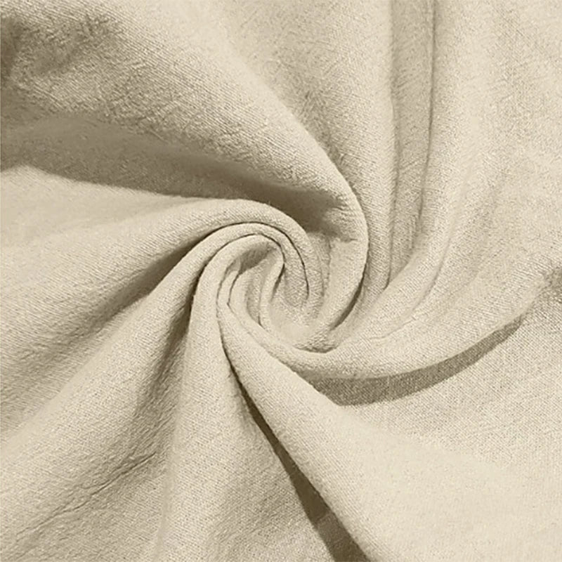 Summer Outdoor Fashion Linen Pants Mens Stylish Multi Pockets Drawstring Cargo Pants Daily Leisure Men Loose Straight Trousers