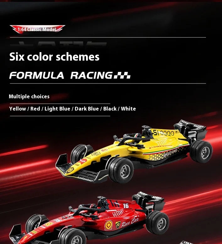 New RC car August Product 1:64 Mini Alloy Car Model, Adjustable Lighting Formula Racing, Children's Remote Control Car
