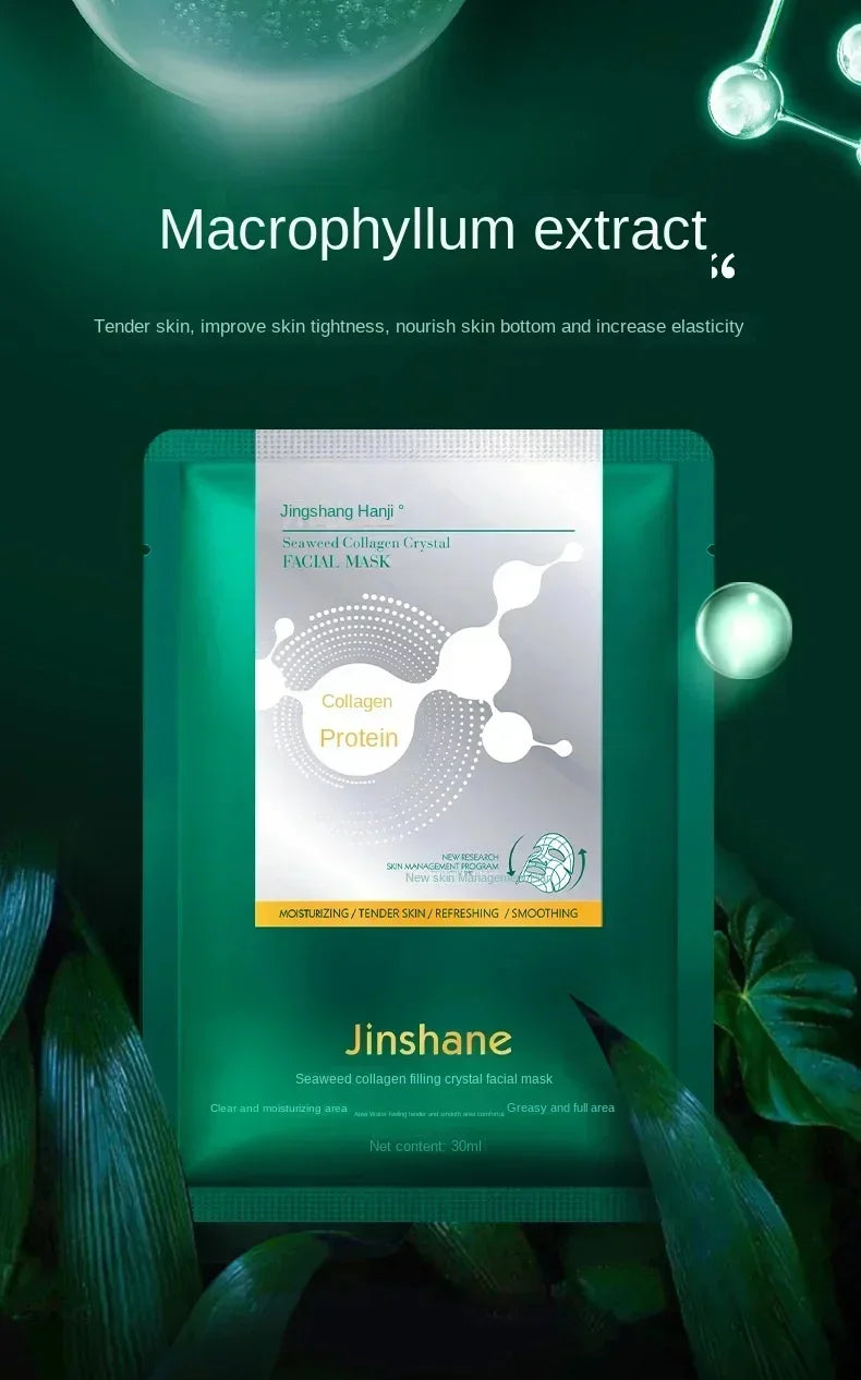 Tiktok Hot Sale Seaweed Collagen Filling Crystal Mask Replenishing Fruit Jelly Skin Transparent Mask Skin Care Masque 1/3/5/10pc