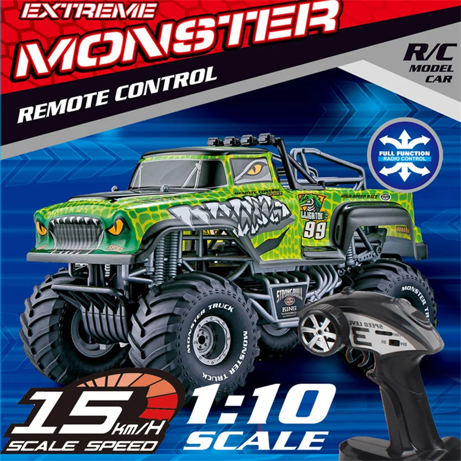 RC Car for Kids, 4WD Buggy Alloy, High Horsepower, Climbing, Rechargeable, Drop Resistant, Toys for Boys, Racing
