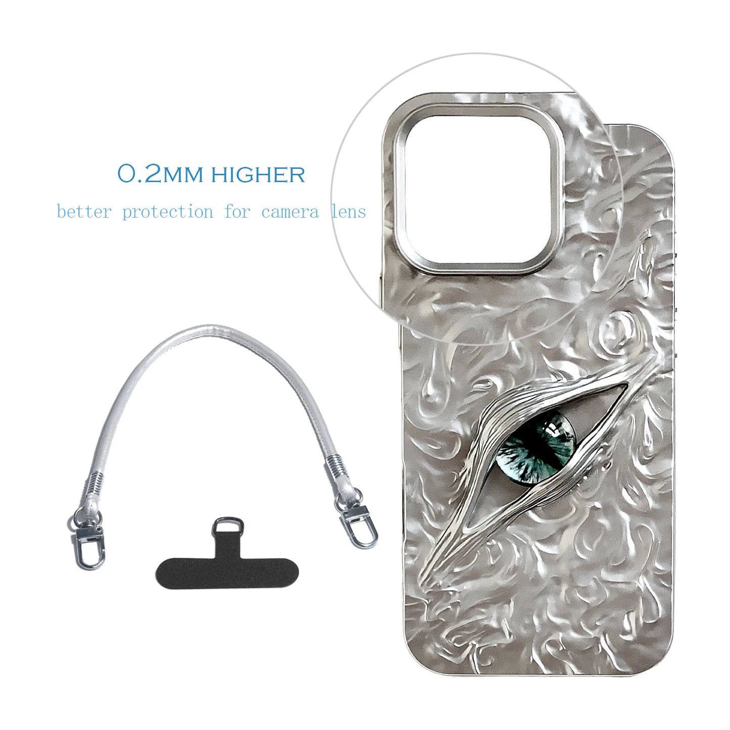 Fashion Phone Cases for iPhone 17 Air 16 Pro Max 15Pro 14Pro Personalized 3D "Devil's Eye" Design Cover Halloween Couple Case