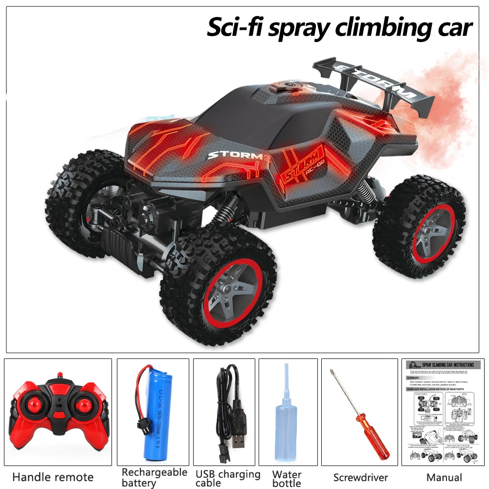 1:16 RC Car 2.4G Four Wheel Drive High-Speed Remote Control Drift Racing Car With LED Lights 4WD RC Car Model Toys for Boys Kid