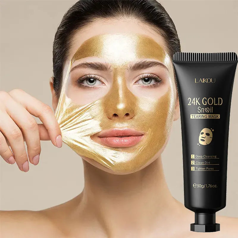 LAIKOU Sakura 24K Gold Peeling Face Mask Anti Wrinkle Whitening Acne Blackhead Removal Facial Tear Off Mask Skin Care Products