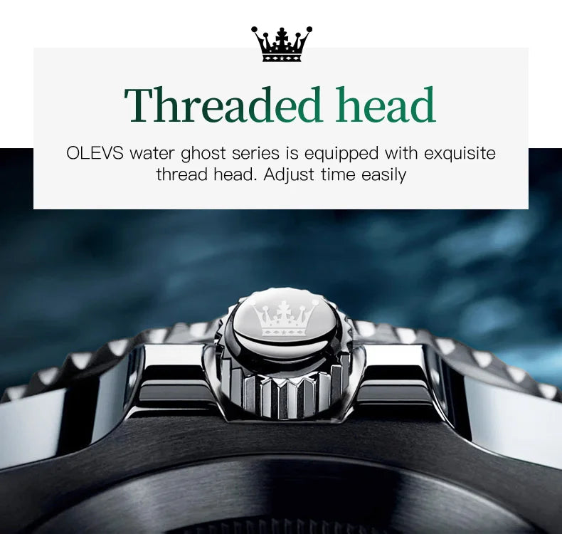 OLEVS 5885 Top Brand Classic Men's Quartz Watch Luminous Hands Calendar Display Stainless Steel Strap Waterproof Men's Watch