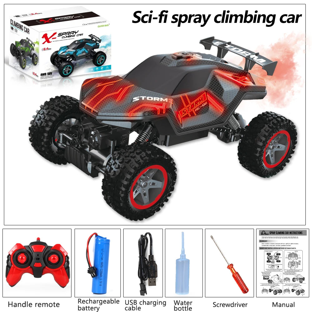 1:16 RC Car 2.4G Four Wheel Drive High-Speed Remote Control Drift Racing Car With LED Lights 4WD RC Car Model Toys for Boys Kid