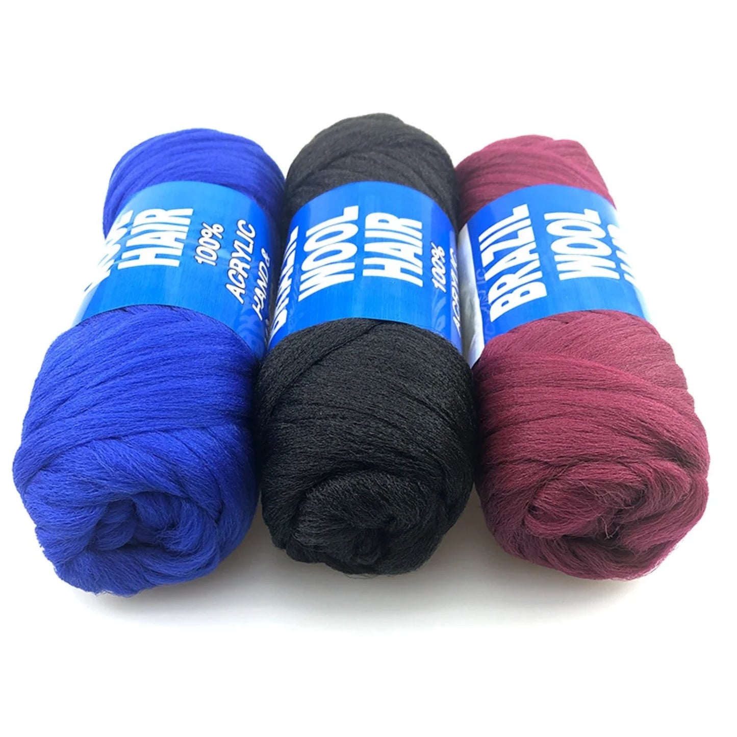 70g/ball Brazilian Wool Hair Yarn for Braiding Synthetic Artificial Senegalese Twisting Wig Hair Attachment Knitting Salon