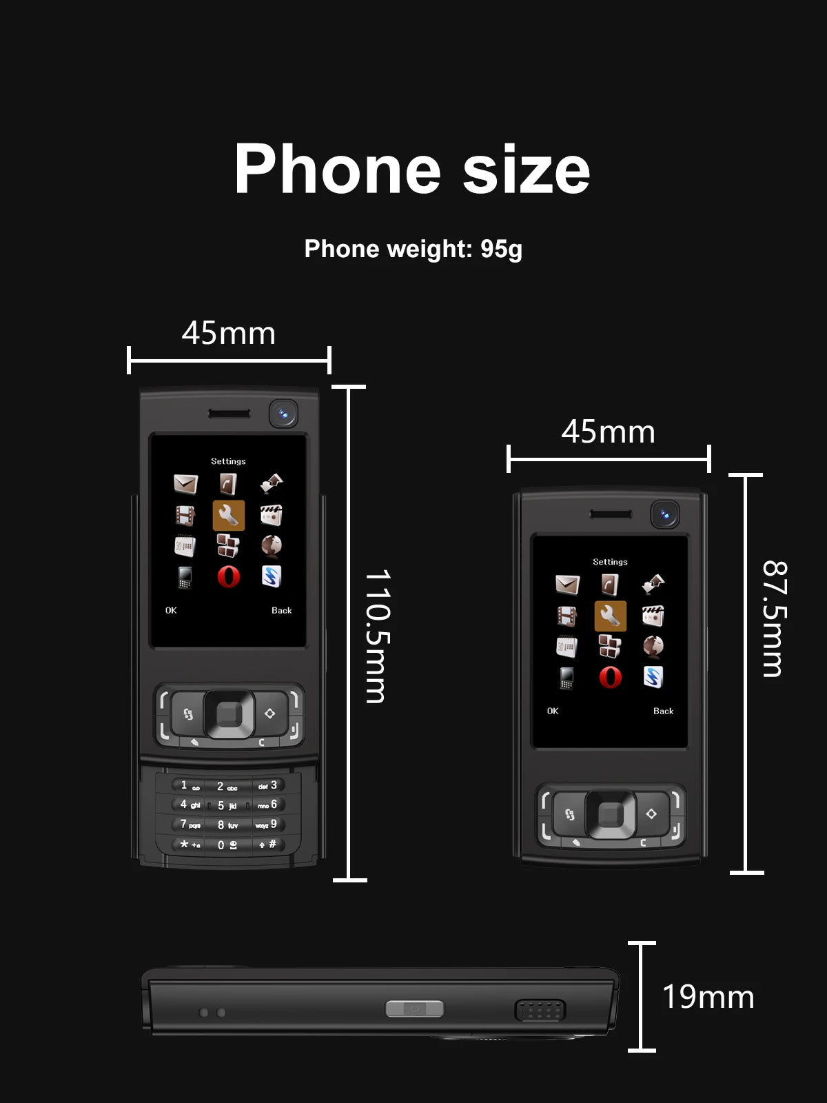 SERVO N95 PRO 2G GSM Slide Screen Mini Mobile Phone Magic Voice Call Recording MP3/MP4 Player Blacklist Small Cellphone FM Radio