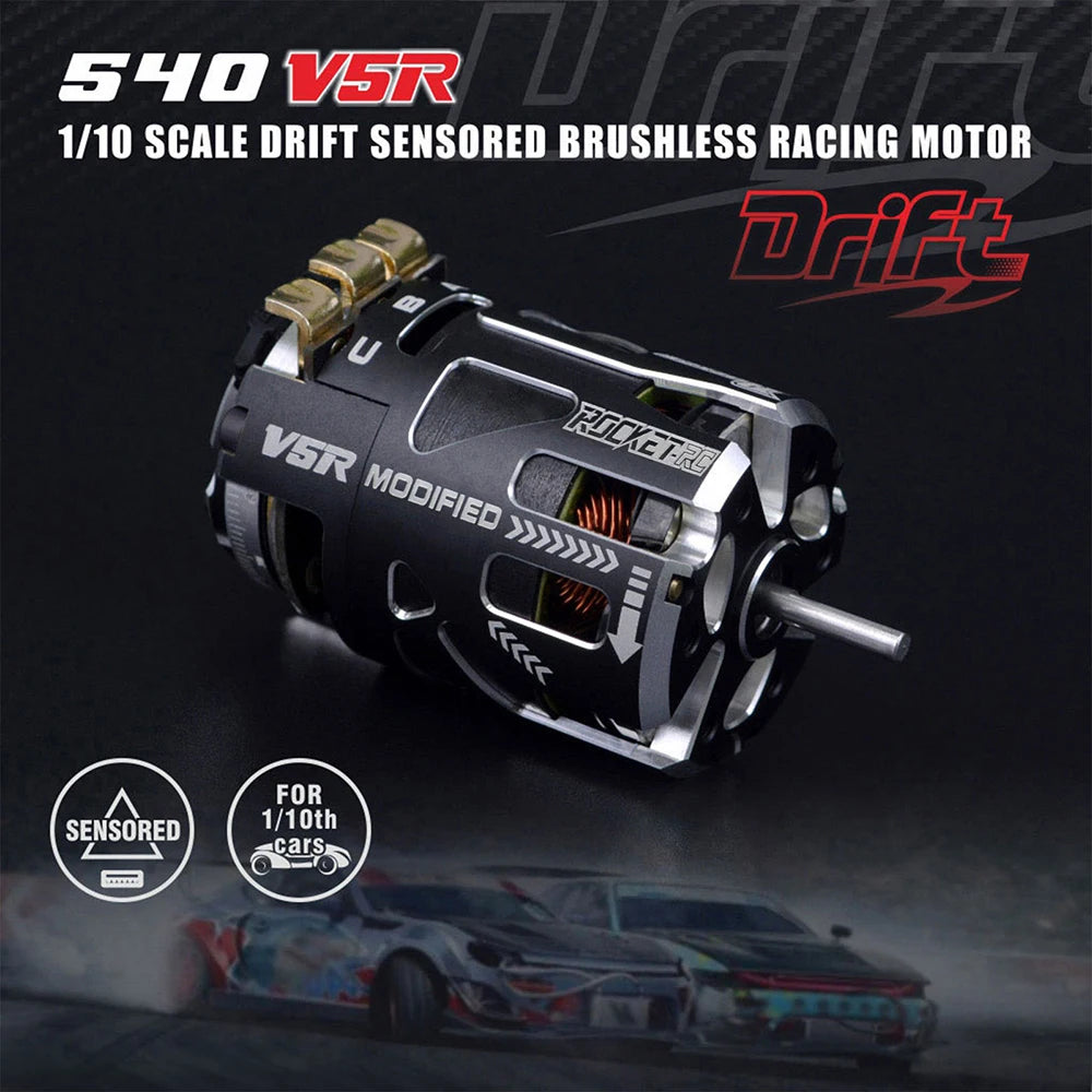 RC Car Surpasshobby Rocket 540 V5R Sensored Brushless Drift Racing Motor for 1/10 1/12 1/14 RC Car Competition Modified Truck