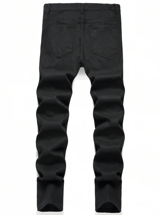 Men's street paint printed jeans and jeans