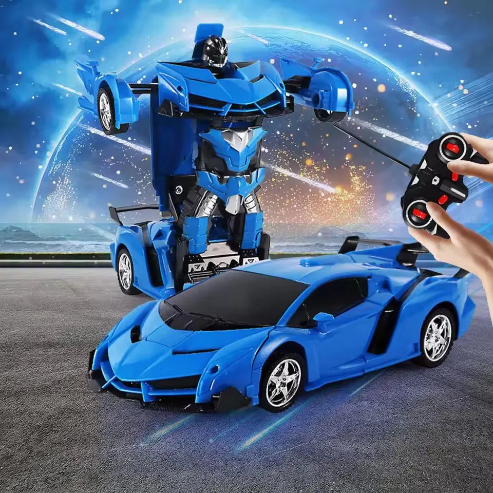 Electric RC Car 2 In 1 Transformation Robots Sports Vehicle Model Robots Boys Toys Remote Cool RC Deformation Cars Kid Toy Gifts