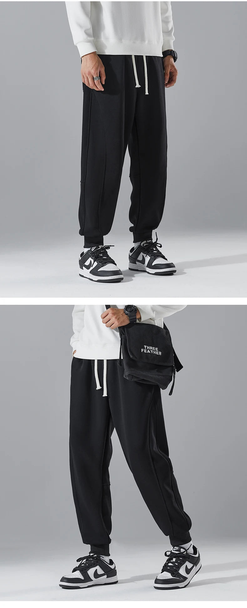 Spring Men's Jogger Pants Elastic Sport Sweatpants Big Size Plus Large 6XL 7XL 8XL Casual Fashion Grey Calf Trouser Autumn Cargo