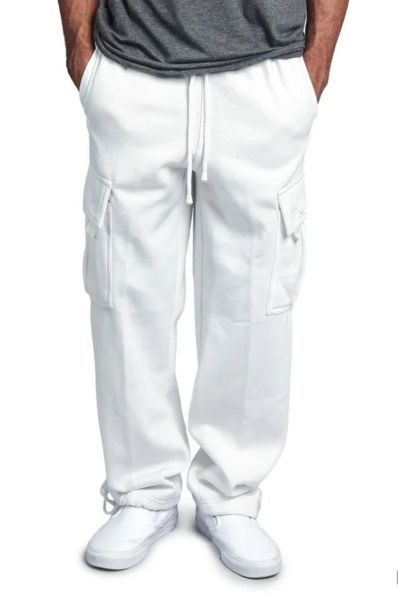 Men Cargo Loose Pants Spring Summer Male Retro Vintage Full Loose Wide Leg Pant LXDZ-ZL-5