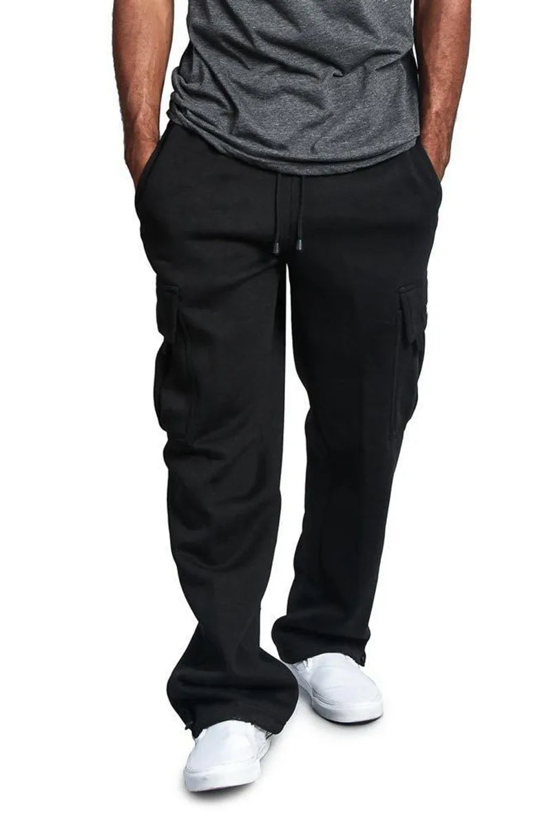 Men Cargo Loose Pants Spring Summer Male Retro Vintage Full Loose Wide Leg Pant LXDZ-ZL-5