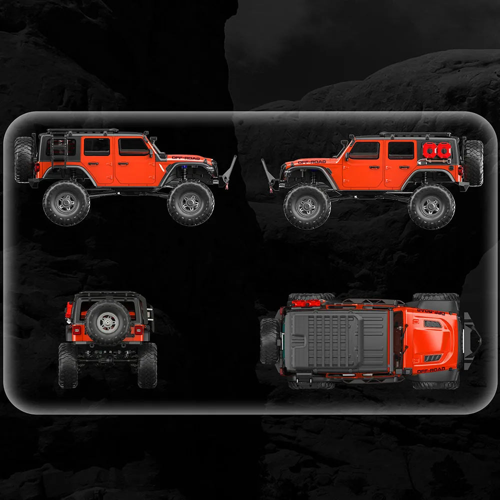 RC Car 1/10 HB RTR Remote Control Vehicle 2.4G Full Proportional Rock Crawler LED Light 4WD Off-Road Climbing Truck Toys Gifts