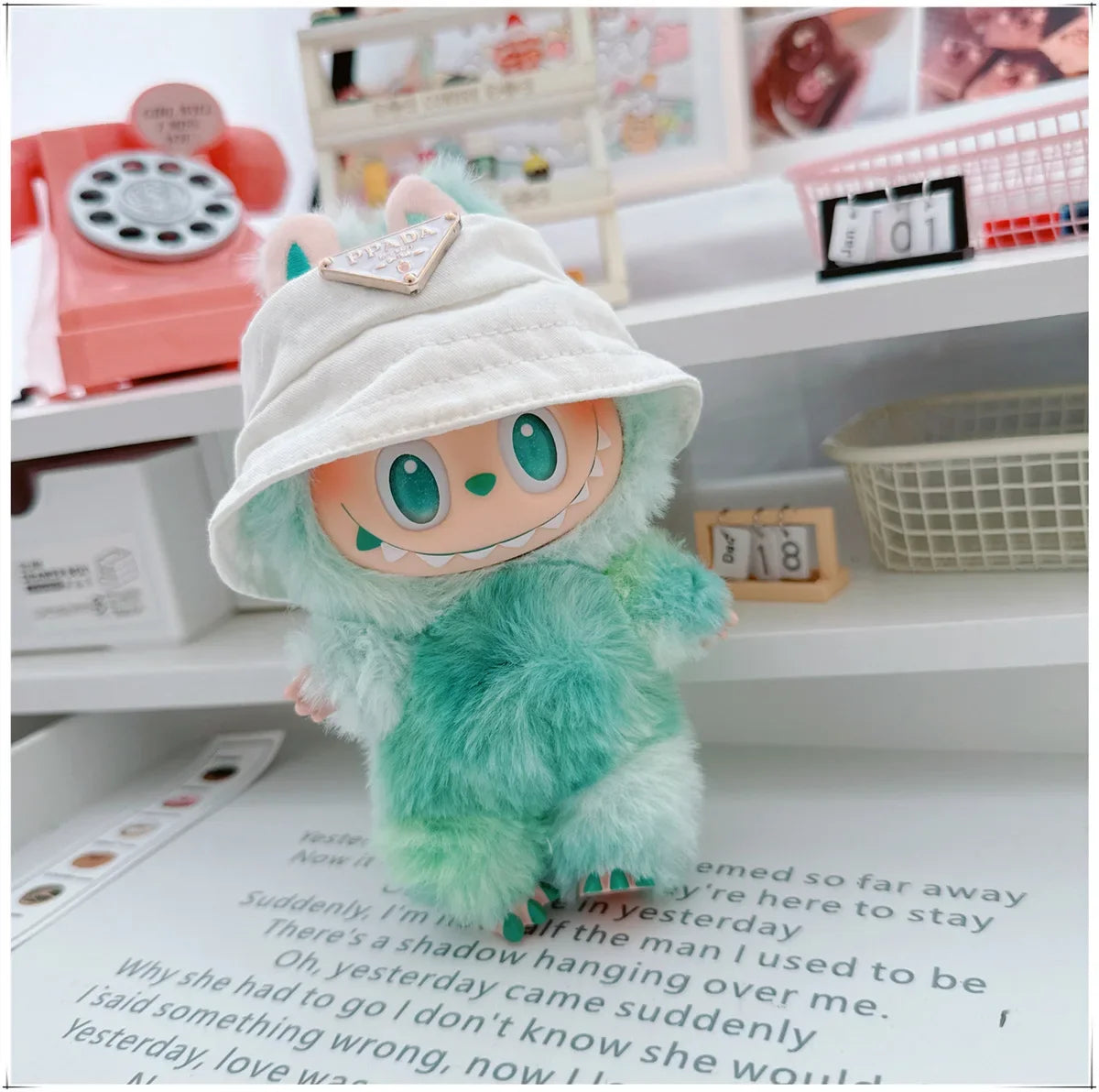 Para 15-17cm Labubu V1 V2 Idol muñeca traje sombrero monos ropa regalo Mini ropa de muñeca de peluche accesorios de atuendo