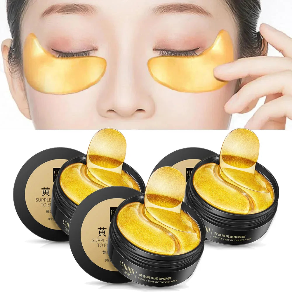 Skincare Products 24K Gold Hyaluronic Acid Eye Mask Remove Dark Eye Circles Collagen Eye Patches Korean Face Care Product