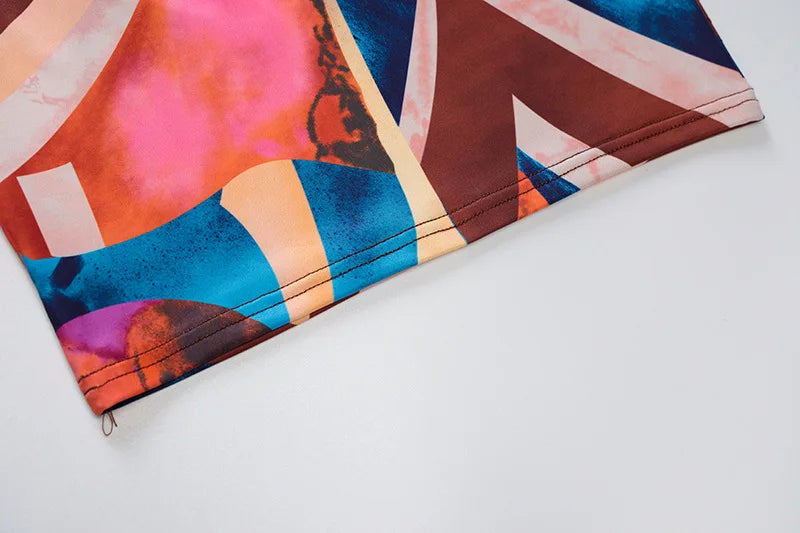 Tie Dye Print Ribbed Midi Dress For Women 2024 Summer Outfits Bodycon Side Slit Y2K Outfits Sexy Streetwear Long Dress