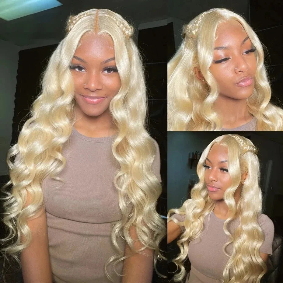 250% Lace Frontal Wig 613 Blonde 13x4 13x6 Body Wave Lace Front Wig Preplucked Brazilian Lace Front Human Hair Wig 28 32 38 Inch