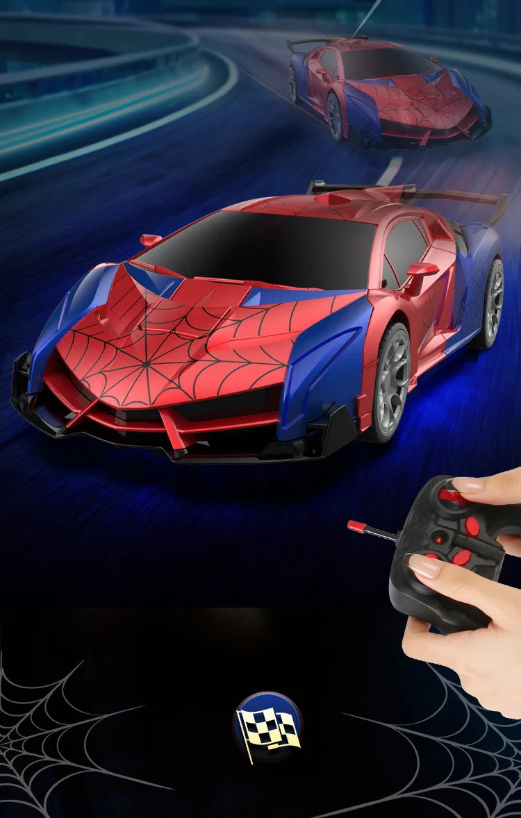 1:18 RC Transforming Car Robot Toy, LED Lights, 2.4GHz Drift Racing Vehicle, One-Button Transform, Rechargeable, 360° Rotation