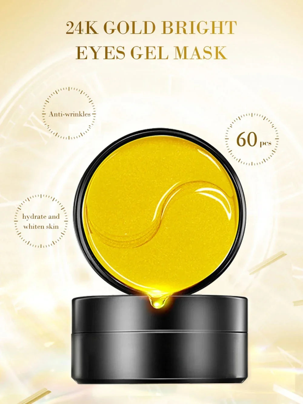 Skincare Products 24K Gold Hyaluronic Acid Eye Mask Remove Dark Eye Circles Collagen Eye Patches Korean Face Care Product