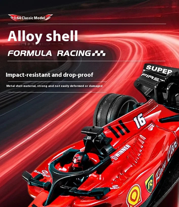 New RC car August Product 1:64 Mini Alloy Car Model, Adjustable Lighting Formula Racing, Children's Remote Control Car