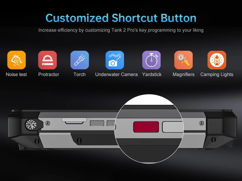 8849 Tank 2 PRO Rugged Smartphone with Projector 16GB 256GB Mobile Phone 23800mAh 120W Android 14 Phone 100MP Cell Phone