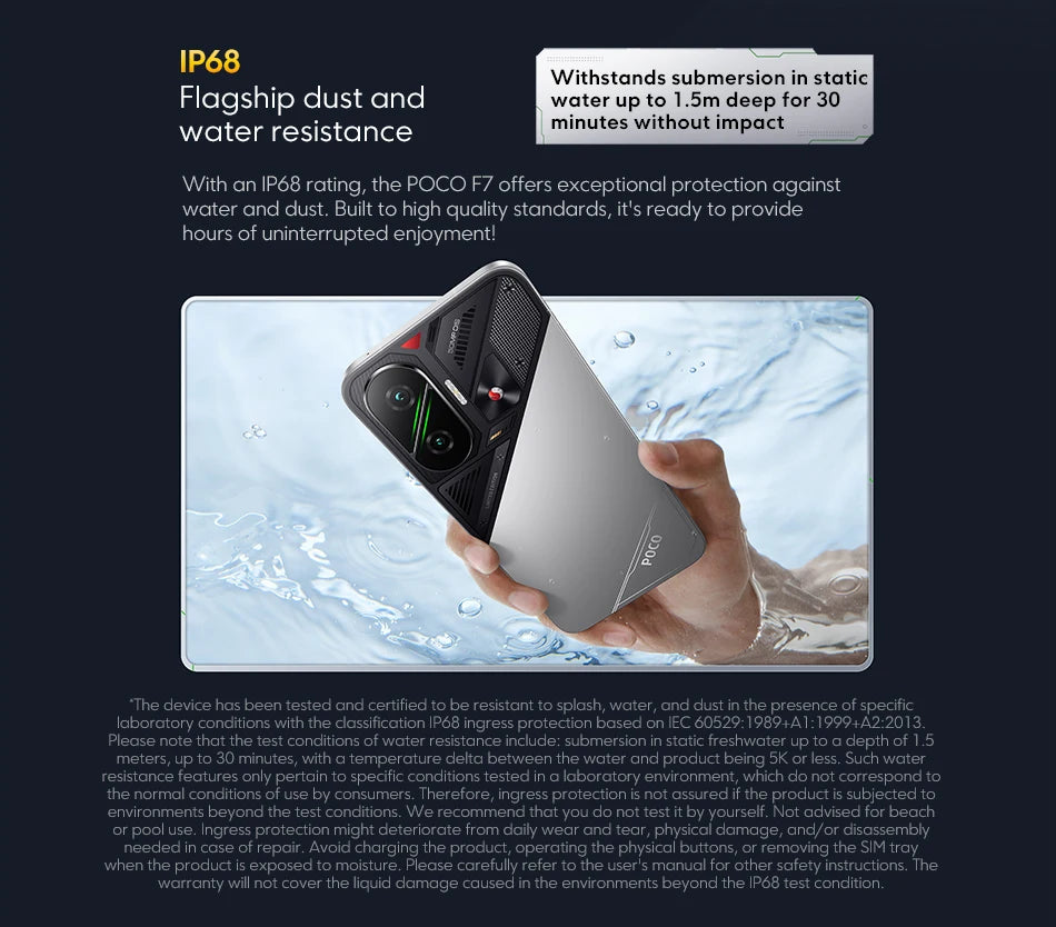 POCO F7 5G Global Version Smartphone Snapdragon® 8s Gen 4 6500mAh Battery 6.83" 1.5K AMOLED 50MP Camera OIS NFC 90W HypeCharge