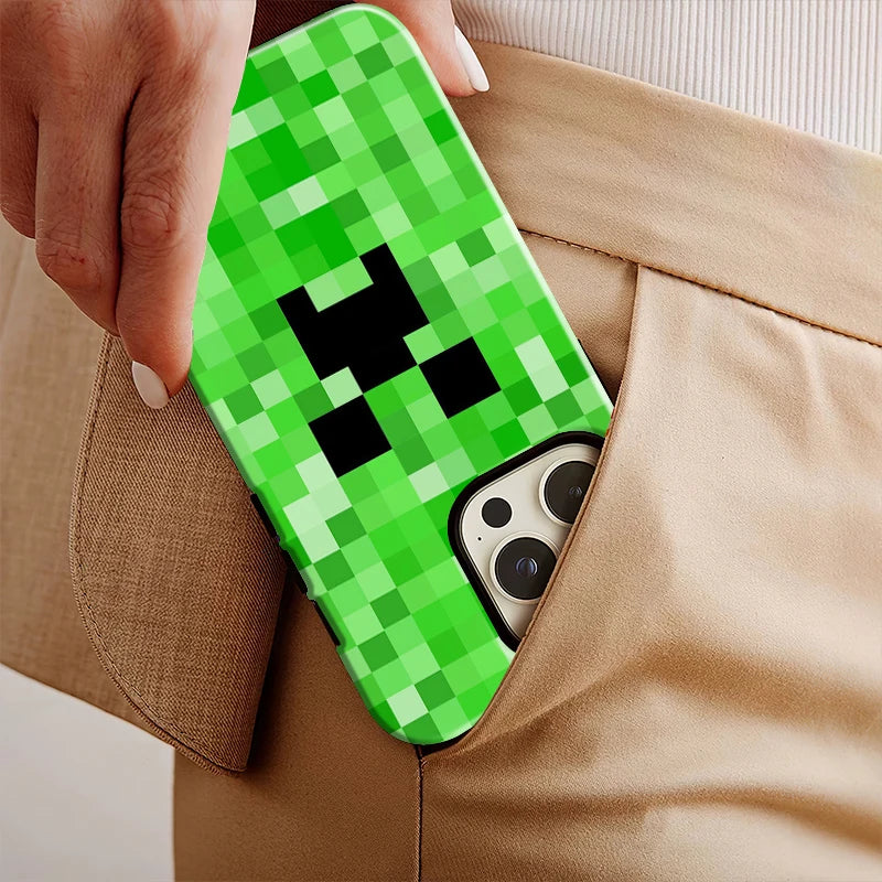 game phone case for iphone 17 16 15 14 plus 13 12 11 pro max cover Luxury funda streetwear building blocks plastic cases carcasa