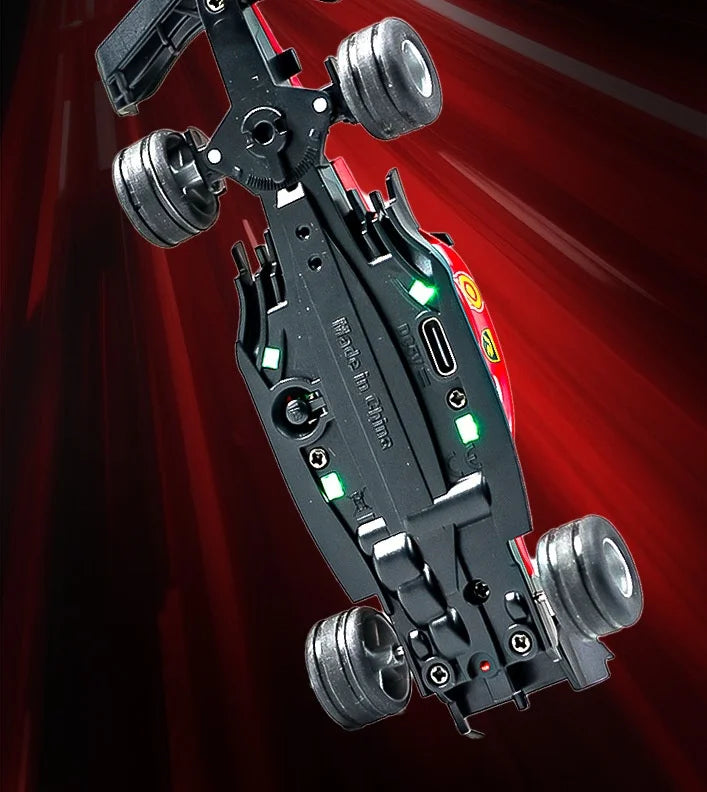 New RC car August Product 1:64 Mini Alloy Car Model, Adjustable Lighting Formula Racing, Children's Remote Control Car