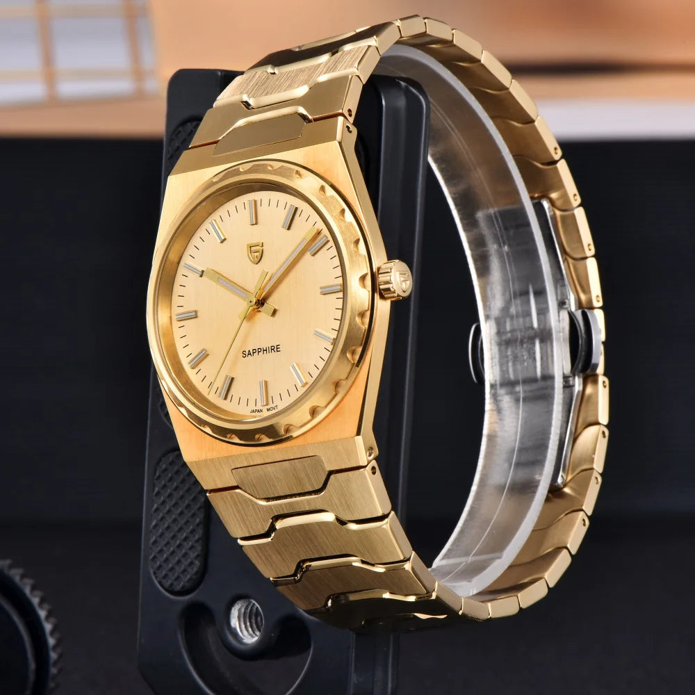 PAGANI DESIGN 2025 New Thin 7mm Fashion Men Quartz Watch V2 Stainless Steel Sapphire 10Bar Waterproof C3 reloj hombre