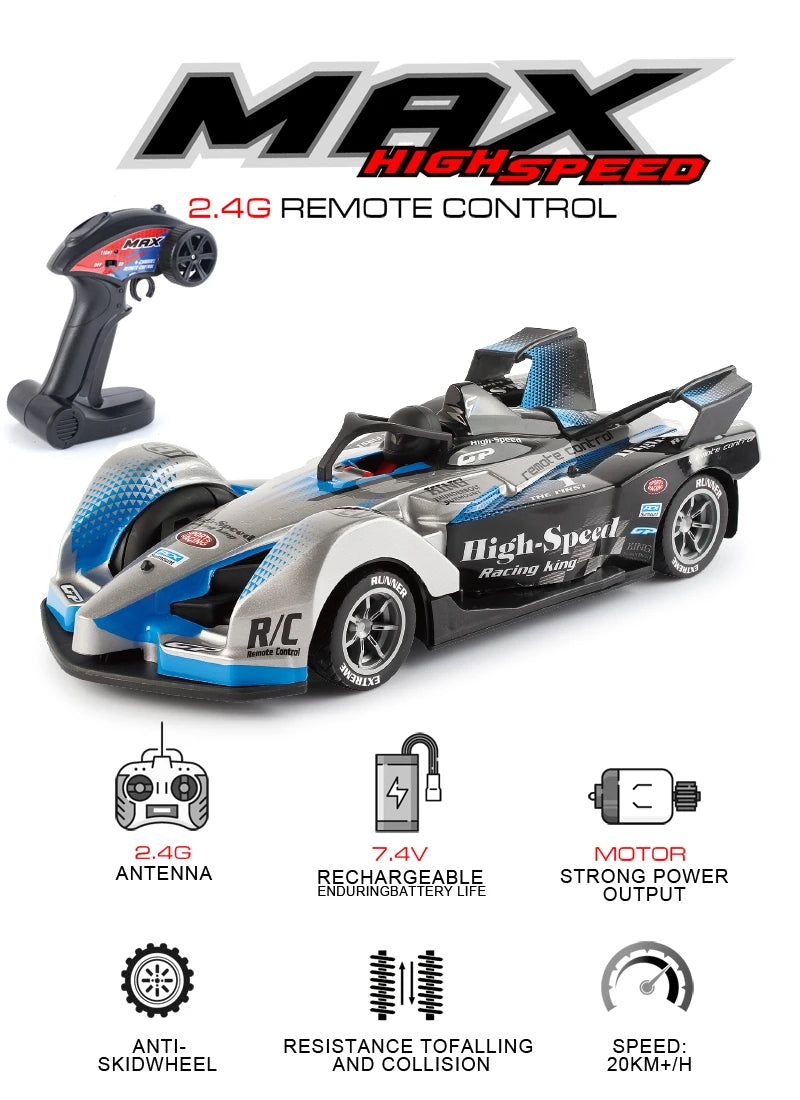 RC Car for Kids, 4WD Buggy Alloy, High Horsepower, Climbing, Rechargeable, Drop Resistant, Toys for Boys, Racing