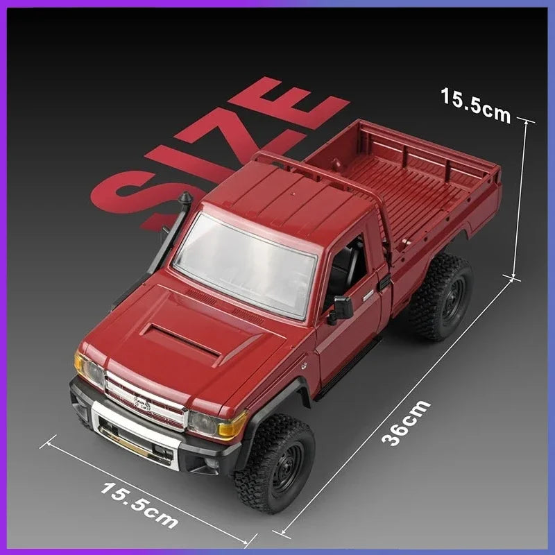 Rc Car MN82 1:12 Retro with LED Lights, Full Scale Analog LC79, Professional Four-wheel Drive Truck, Toy Truck Model RC