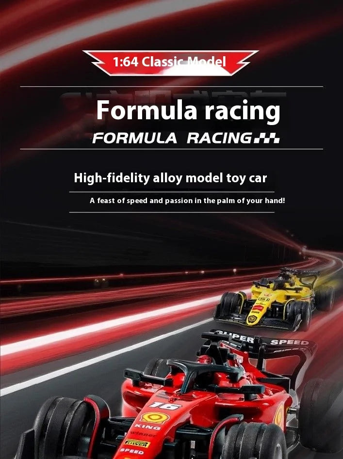 New RC car August Product 1:64 Mini Alloy Car Model, Adjustable Lighting Formula Racing, Children's Remote Control Car