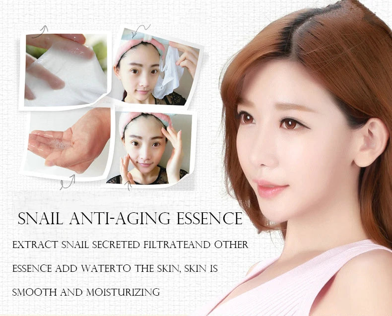 30pcs BIOAQUA skincare Face Masks Women Face skin care Sheet Mask Moisturizing Anti-wrinkle Hydrating Snail Korean Facial Mask