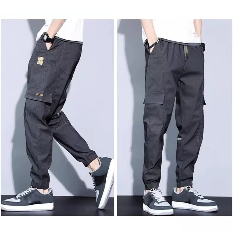 Men's Fashion Concise Office Harem Pants Holiday Party Plush Winter Cargo Trousers Classic Thicken Casual Pants Plus Size S-3XL