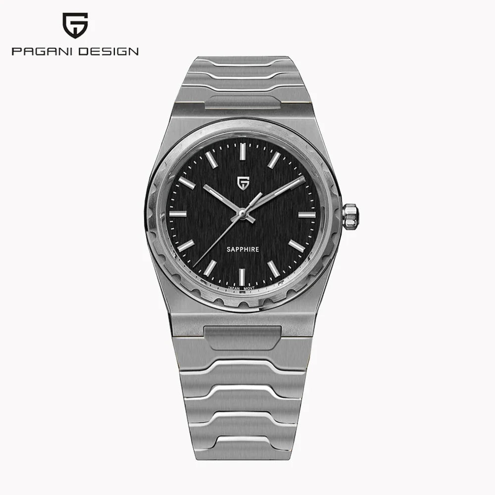 2025 New PAGANI DESIGN Men's Quartz Watch 37MM VJ21 Sapphire Stainless Steel Waterproof Wristwatches Reloj Hombre PDYS020