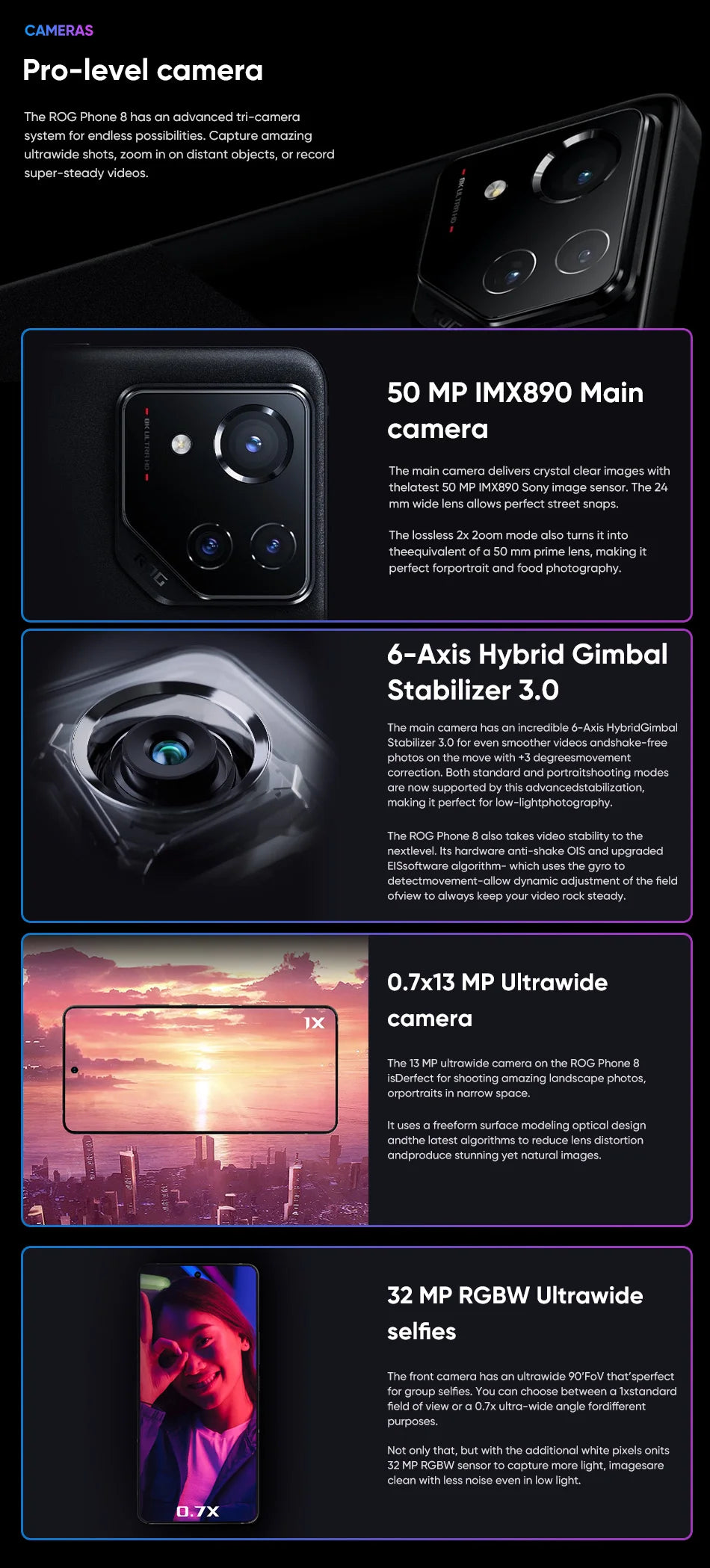 ROG Phone 8 5G Gaming Smartphone Snapdragon 8 Gen 3 AMOLED 165Hz ASUS Android Mobile for Gamers