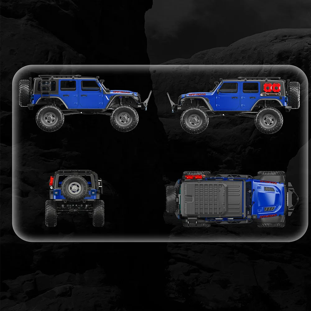 RC Car 1/10 HB RTR Remote Control Vehicle 2.4G Full Proportional Rock Crawler LED Light 4WD Off-Road Climbing Truck Toys Gifts