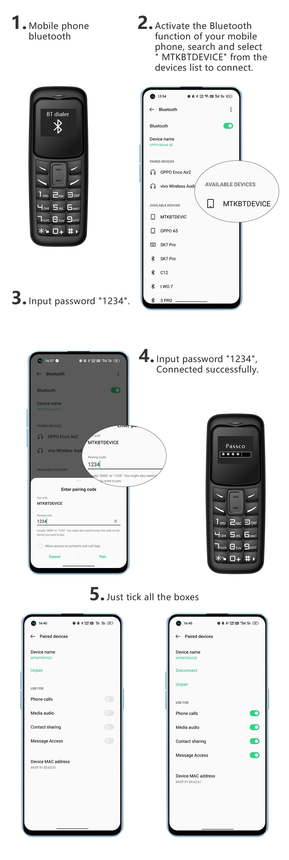 SERVO 2G Small Mobile Phone Bluetooth Dialer Magic Voice Blacklist Low Radiation Bluetooth Headset Mini Cellphone Multilingual